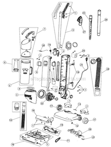 Page A Diagram and Parts List for M084600  Dirt Devil Upright Vacuum